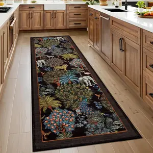 Tiger Jungle Print Corridor Mat, Animal Printed Rug, Soft Non-Slip for Home Décor, Ideal for Living Room, Bedroom, Kitchen and Bathroom