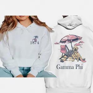 Gamma Phi Beta Beach Bliss Sorority Hoodie | Gamma Phi Sorority Letters | GPHI Oversized Hoodie Sorority