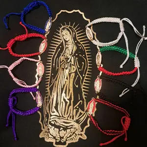 Adjustable Virgin Mary Bracelet for Men and Women Religious Jewelry Gift