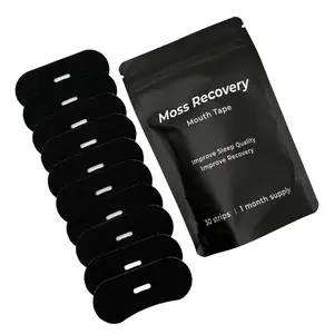 Moss Recovery Cotton Blend Stretchy Breathable Sports Mouth Tape, Unisex 30-day Supply, Health Care for Better Sleep and Performance