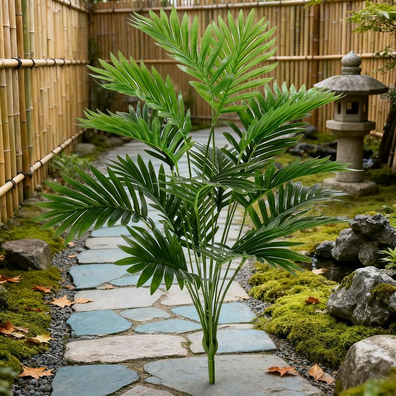 2-Pack Artificial Large Palm Trees, 2.69 Feet, Realistic Touch, Artificial Plants, Indoor Outdoor Decor, Perfect for Home Garden Office, Plastic Material