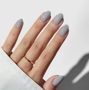 Misty Grey Press On Nails