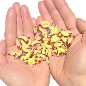 Premium Rubber Worm Lure Set, 10-40 Pieces, Ideal for Trout Bass Freshwater Fishing, Durable Easy-To-Use Hooked Worms