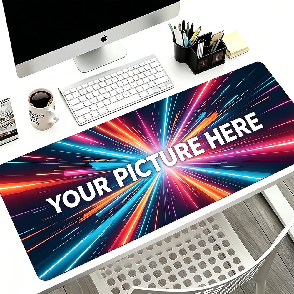 Personalized Custom Gaming Mouse Pad - Upload Your Own Photo, Text, Logo or Artwork, Extra Large Non-Slip Rubber Desk Mat with Ultra-Thick Cushion for Gaming, Office Use