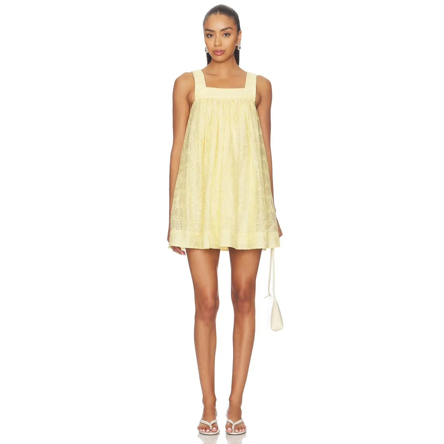 Stone Cold Fox x REVOLVE Leah Voile Mini Dress in Baby Yellow