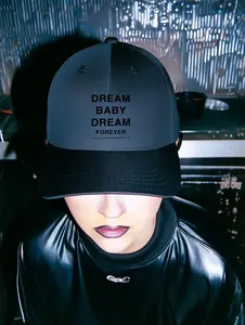 Black on Black Embroidered “Dream Baby Dream Forever” Hat