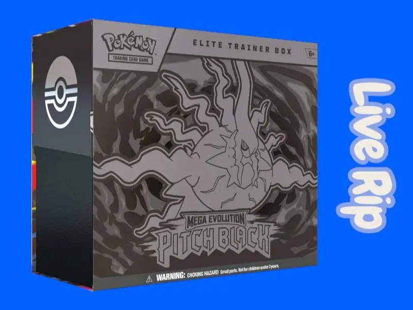 (LIVE RIP) Pokémon TCG: Mega Evolution—Pitch Black Elite Trainer Box (ME05)