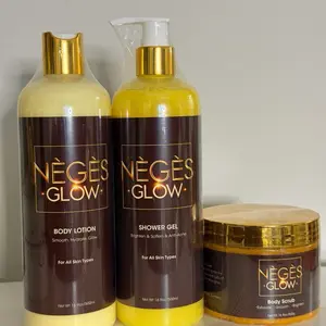 NÈGÈS Glow turmeric set of 3: Shower gel, body scrub, body lotion