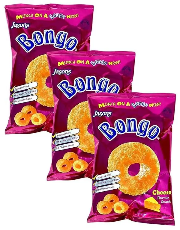 Fiji Bongo Cheese Flavor Snacks (Pack of 3 x 156g) Real Unique Cheese Flavor