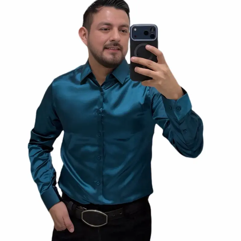 SATIN LONG SLEEVE (FITTED) SATIN LONG SLEEVE (FITTED)