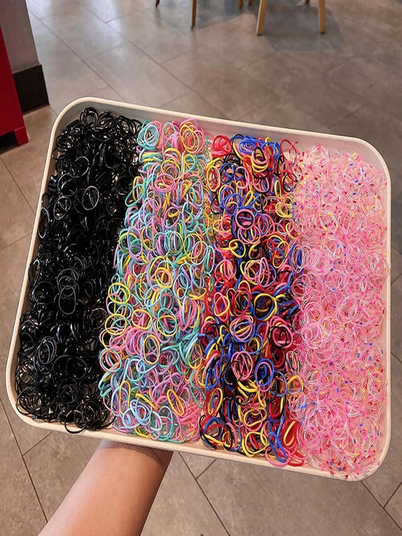 1000pcs Clear Elastic Hair Rubber Bands Clear Hair Elastics Transparent Mini Bulk Hair Ties Small Stretch Hair Bands For Women Elastic Hair Accessory Stretchy Tie Band