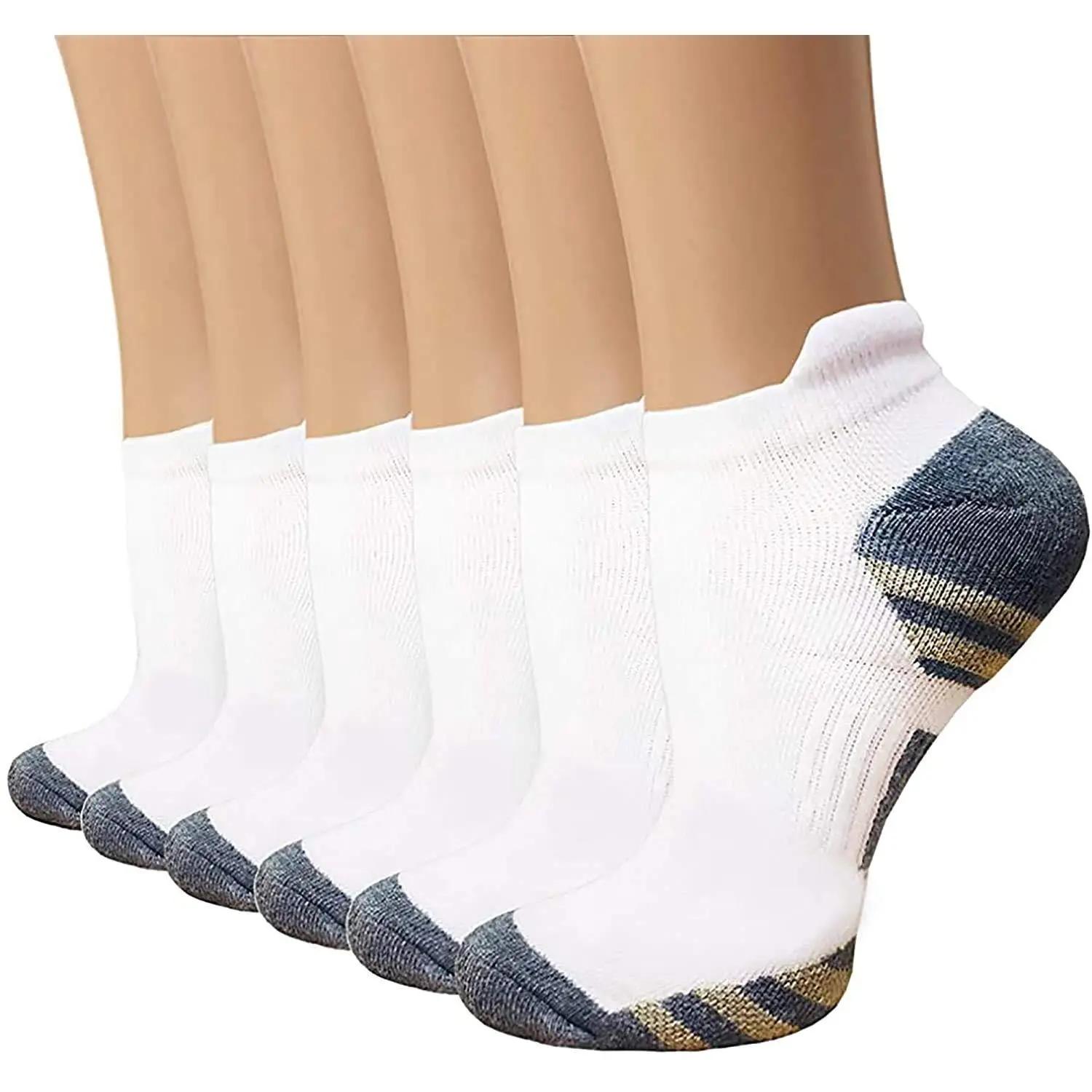 Copper Socks Women And Men 6 Pairs - Arch Support Plantar Fasciitis Running Ankle