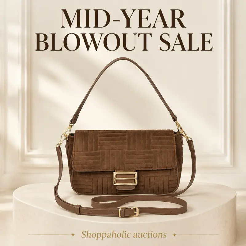 Embossed Micro Suede Flap Bag