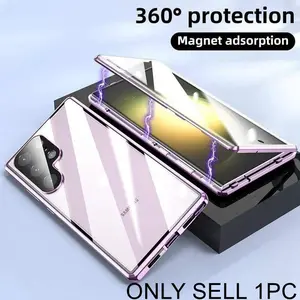 Anti-Peeping Protective Phone Case for Samsung Galaxy S26 S25 S24 S23 S22 Plus Ultra, 360-Degree Privacy Glass, Magnetic Edge, New Safety Lock Design, Camera Protection Feature