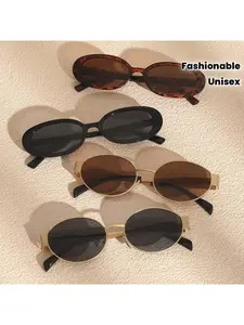 4pcs Retro Classic Round Frame Summer Sunglasses for Beach Women Fashion Korean Aesthetic Shades Sun Protection Sunnies