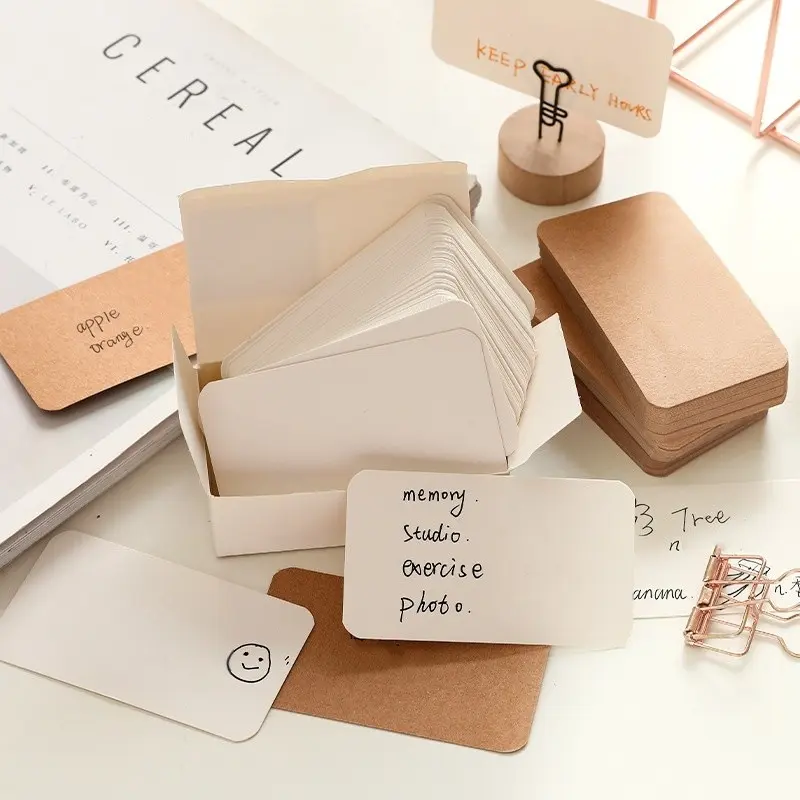 100 Blank Cards Postcards, Perfect for DIY Leather Paper Greeting Cards, Doodling, Bookmarks, Messages, Flashcard Learning
