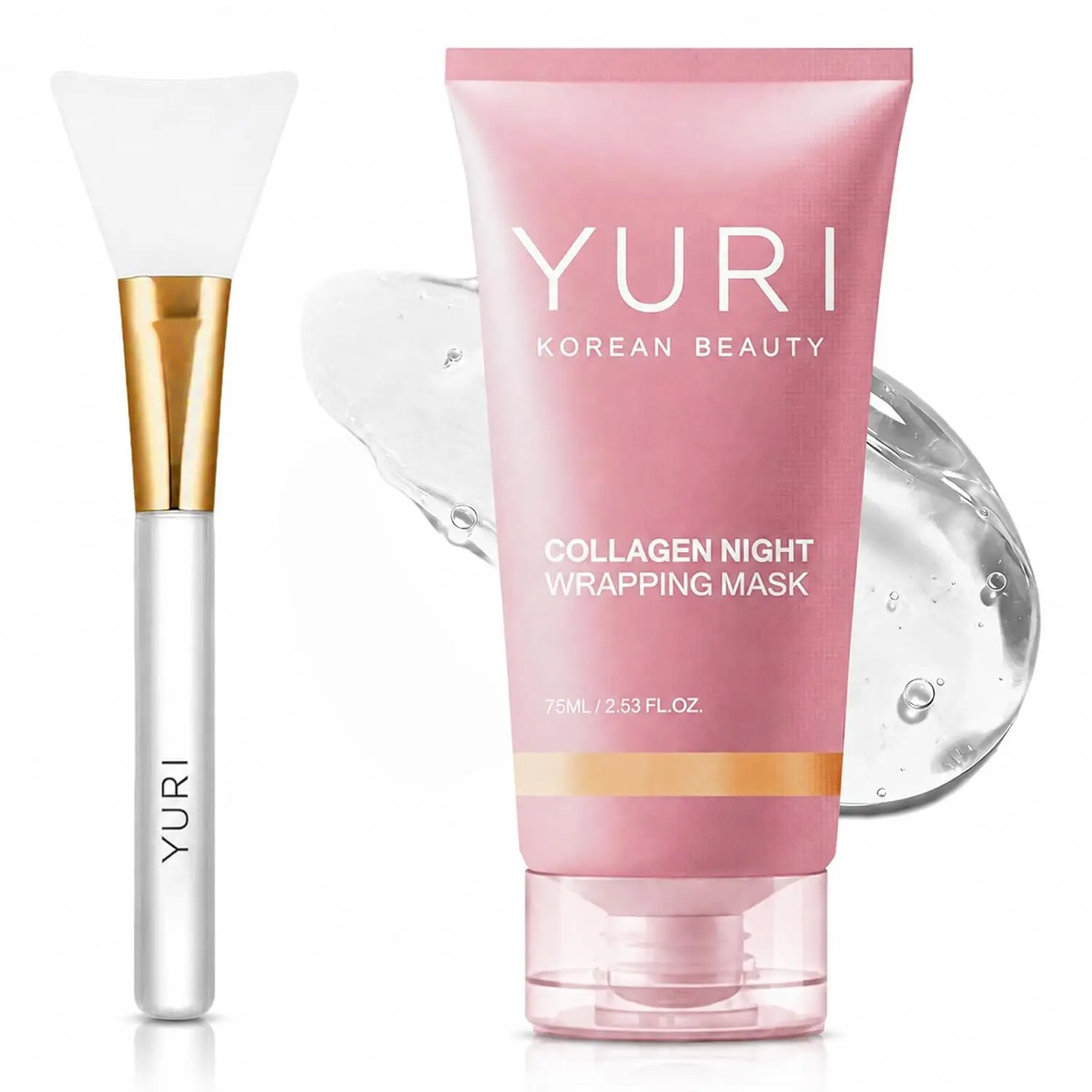 YURI Collagen Overnight Wrapping Peel Off Face Mask, Overnight Collagen Face Mask Easy Peel Off Facial Mask Skin Care Night Mask, Reduce Fine Lines Dullness, Anti-Aging Skin Car
