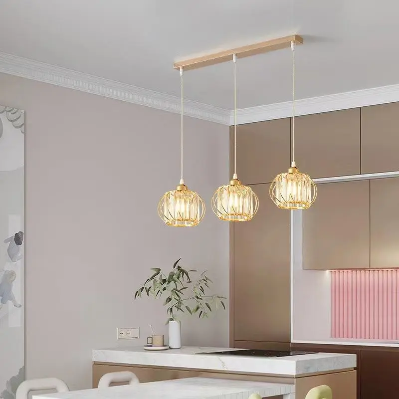 Luxury Modern Three-Head Pendant Light, Chandelier Light, Adjustable Hanging Line, E27 Socket for Hallway, Bedroom, Dining Room, Kitchen, Island, Elegant Lighting, Decorative Pendant Light