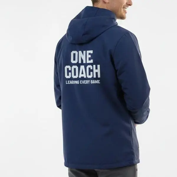 Wilcare Coaches Make Champions Jacket Windbreaker Lightweight Waterproof Windproof Quater zipper Hooded for All Seasons Ideal for Sports Coaches