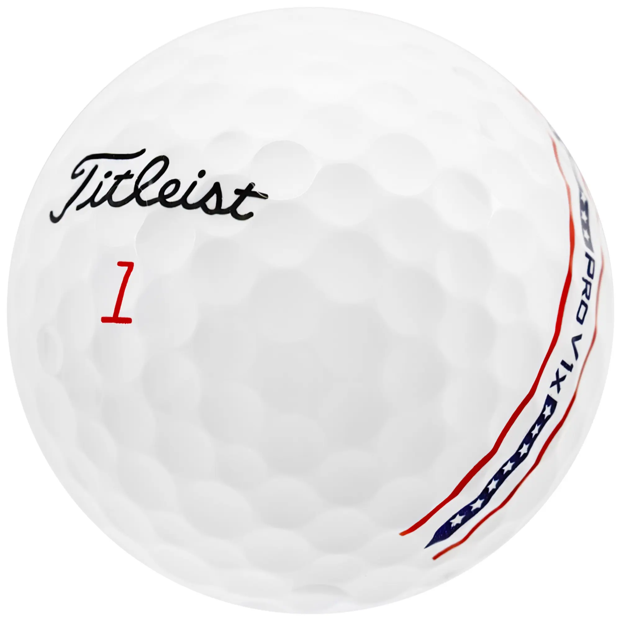 Titleist Pro V1x 2025 Stars and Stripes Golf Balls - Pristine Recycled 1 Dozen Ball Set, Firm Feel, Premium Look, Golf Supply, 12 Pack, Alignment Aid Golf Balls