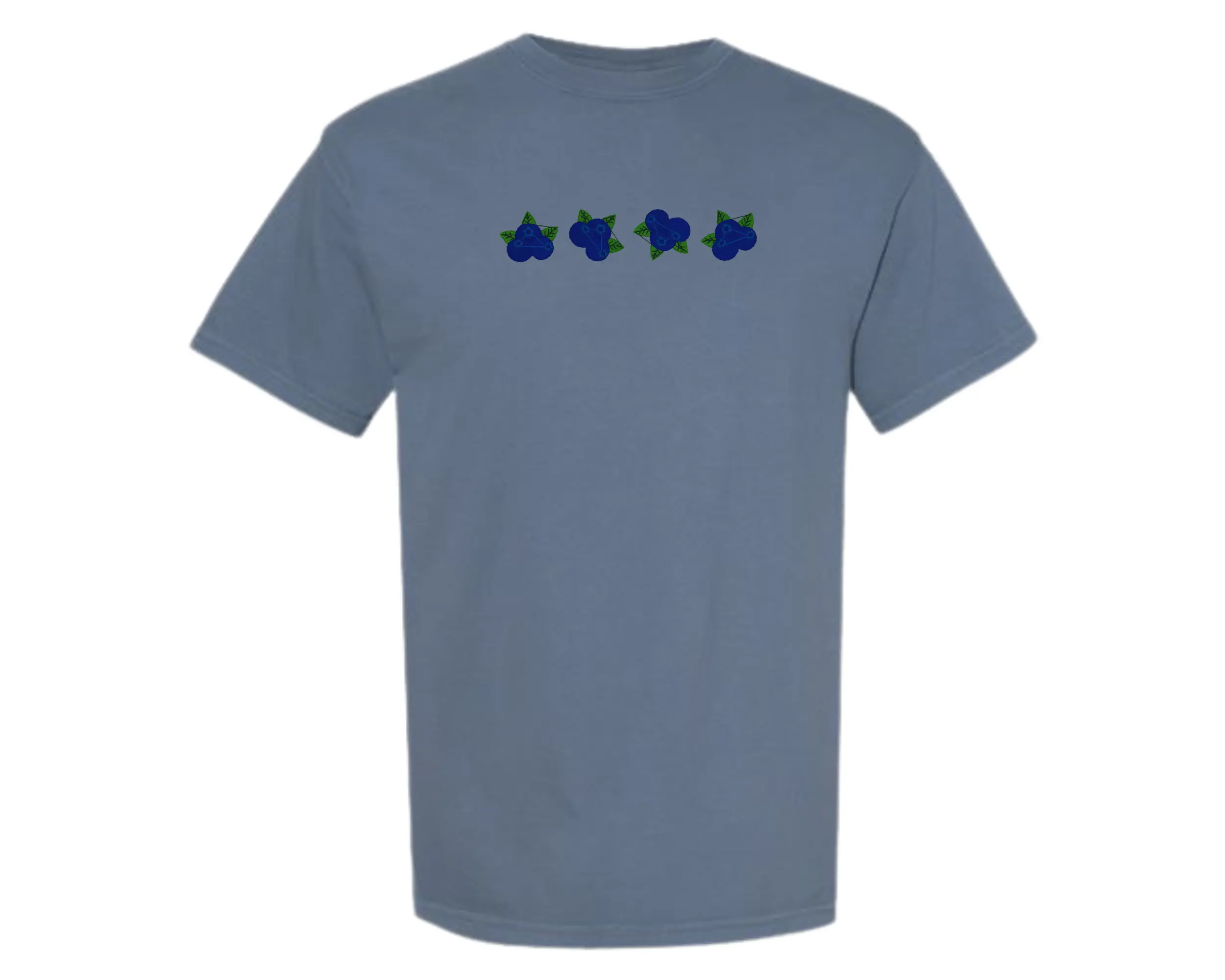 Embroidered Tshirt, Blueberry Tshirt, Cute Embroidered Shirt