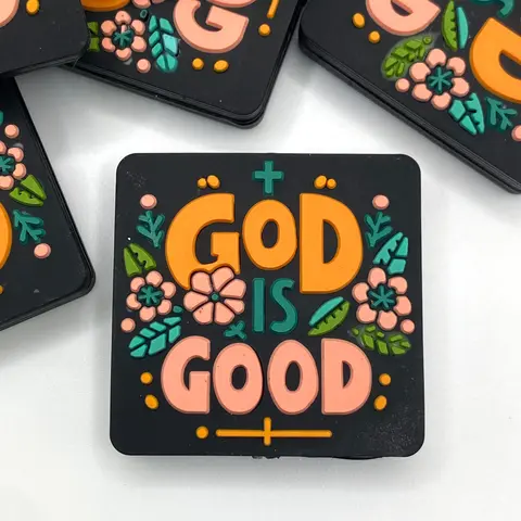 1pc God is Good Silicone Focal Beads - Faith & God Beads | DIY Craft Beading & Beaded Projects Religious