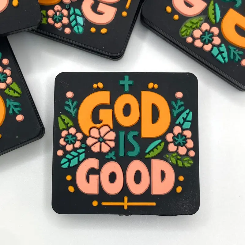 1pc God is Good Silicone Focal Beads - Faith & God Beads | DIY Craft Beading & Beaded Projects Religious