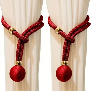 Curtain Tieback Set 2 Piece, Includes Wall Curtain Holders, Back Straps, Pullbacks, Hooks, Multiple Colors, Home Decor Accessories