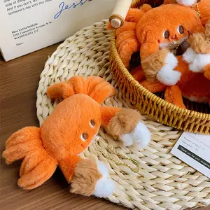 Cartoon Crab Plush Toy Keychain, Cute Design, Bag Charm, Perfect Gift for Women and Men, Ideal for Decorators, Collectors