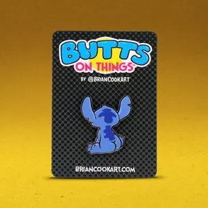 Blue Alien Experiment Butt Pin