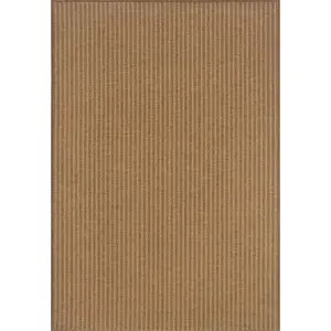 212 MAIN Karavia Stripe Machine-Woven Runner Rug - Oriental Weavers 550X3, 2x8 Tan Polypropylene Home Decor Rug, All-Weather Indoor/Outdoor Patio/Deck Carpet