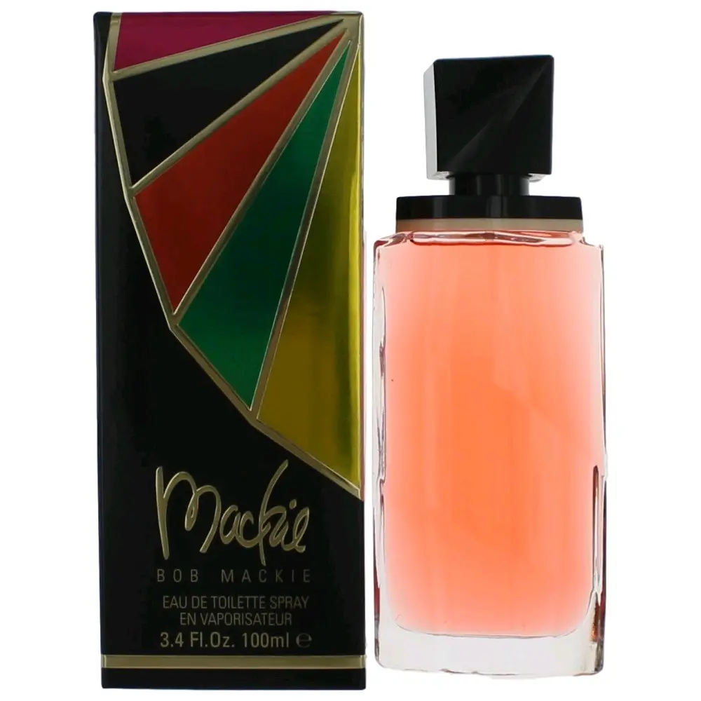 Mackie by Bob Mackie, 3.4 oz EDT Spray for Women, Oriental, Feminine Energy, Fruity, Jasmine, 3.4 Fl Oz, Floral Fruity, Pineapple Rose, Wood, Spray Bottle