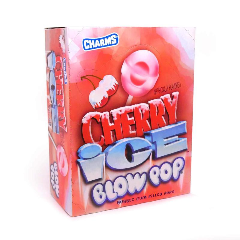 Cherry Ice Flavor 48-Count Box Snack Shell Fruit Candy Soft Bubble Gum Center Individually Wrapped Bonbon