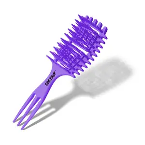 H2PRO GOMCOMb DOKKAEBI DETANGLE AND CURL - PURPLE - GCDO01 - PROFESSIONAL HAIR BRUSH