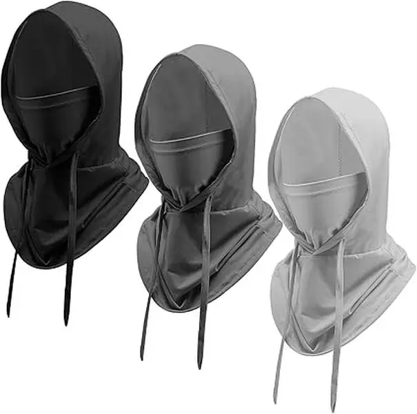 3-Pcs Cooling Summer Balaclava Mask,3-in-1 Sun UV Protection Full Head Face Mask,Breathable Neck Gaiter, Sports & Outdoor Face Cover for Fishing Cycling, Men's Accessories for Adults