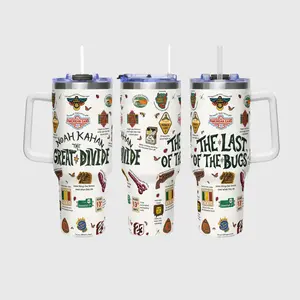 Noah Kahan The Great Divide 40oz Tumbler, The Last Of The Bugs Travel Mug, Folk Music Fan Stainless Steel Cup Gift, Fan Gift