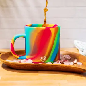 Silipint 16oz Coffee Mug Silicone Cup - BPA-Free, Unbreakable, Microwave & Dishwasher Safe, Eco-Friendly Drinkware for On-the-Go Coffee Lovers - Cappuccino Mug