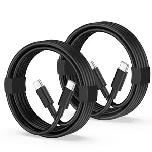 2-Pack 6FT USB C to USB C &Type C Cable Fast Charger Cord for iPhone 16/15 Pro Max/Plus/16e, iPad Pro/Air/Mini, MacBook, Samsung S25/S24/S23, Pixel 9/8/7, LG, Tablet, Android Phone