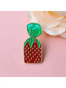 Strawberry Candy Enamel Lapel Pins Cute Sweet Treat Brooch Clip for Fruit Lovers Accessory for Bags Jackets Backpack