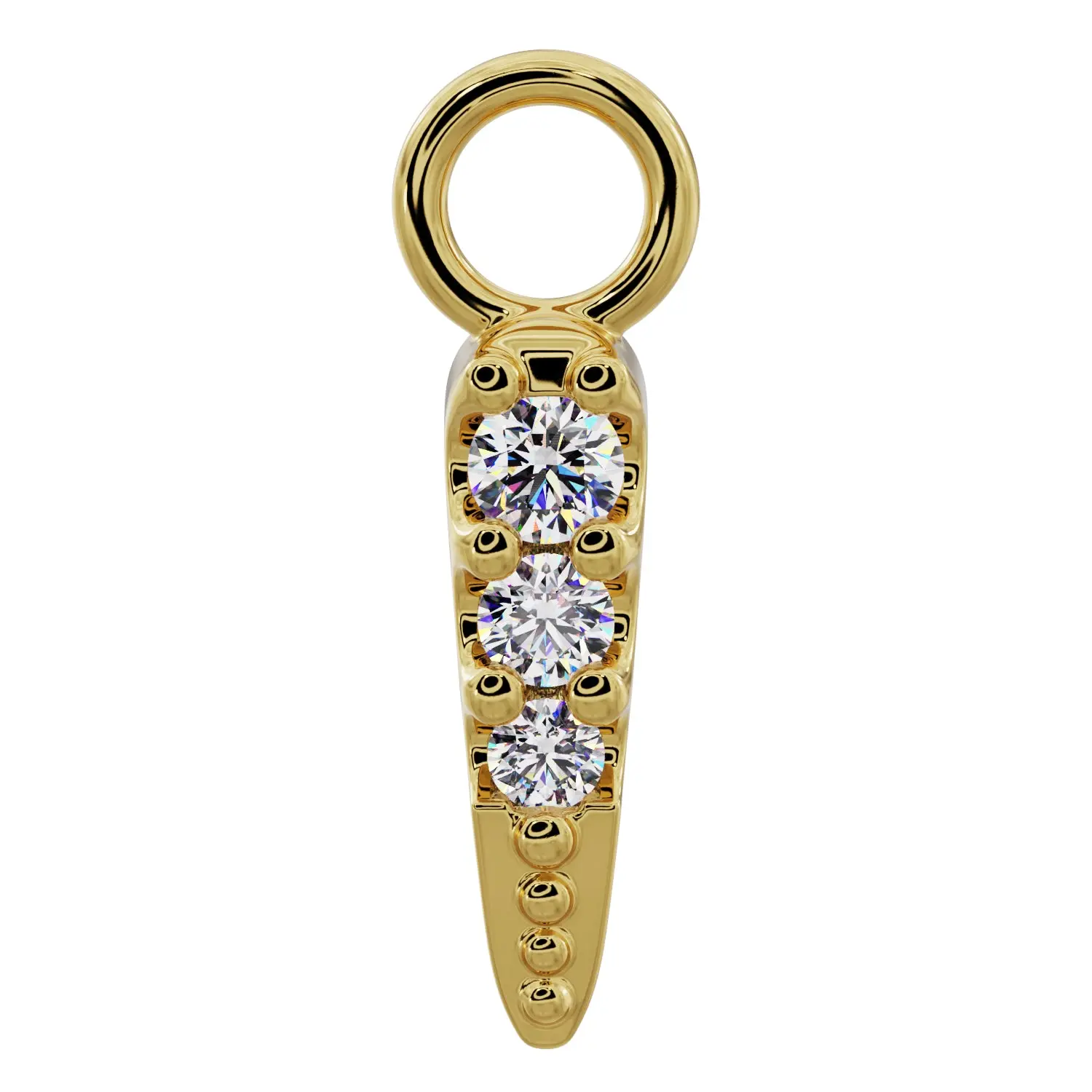 Diamond Spike Charm Accessory for Piercing Jewelry