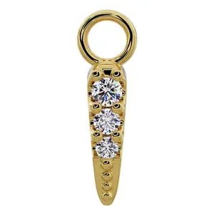 Diamond Spike Charm Accessory for Piercing Jewelry