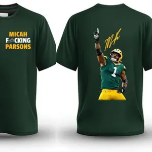 Micah F*cking Parsons Shirt – Green Bay Cheesehead Football Fan Tee, 2-Sided Graphic Shirt for Men & Women
