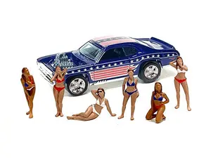 Patriot Girls - 6 piece Set (MiJo Exclusive) Diecast 1:64 Scale Models - American Diorama 76498