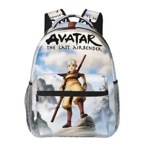 Cartoon The last airbender Backpack Large capacity lightweight The last airbender Shoulder Bag Multi-Purpose Avatar the last airbender Laptop Bookbag for Men Women  Ideal for Work Camping Travel, family & friends commemorative gift