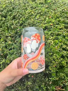 Fun Mushies Glass Can Cup