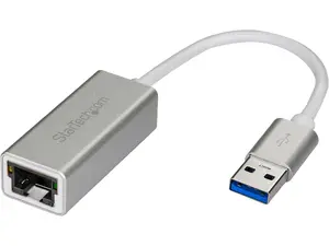 StarTech.com USB 3.0 to Gigabit Network Adapter - Silver - Sleek Aluminum Design Ideal for MacBook, Chromebook or Tablet