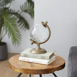 Aluminum Metal Educational/Geographic Earth Globe with Tiered Base