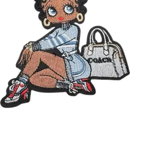 Betty fashion melanin Iron On Patches for Clothing