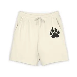 Men's Relaxed-Fit Elastic Paw Print Shorts - Conscience-Driven Comfort for Daily Wear