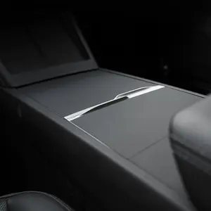 [Original Car Leather] Genuine Center Console Protective Cover for Tesla Model 3 Highland 2024+ & Model Y Juniper 2025 – Original Car Color Central Control Panel Film, Anti-Scratch, Auto Parts, Perfect Fit for Original Car